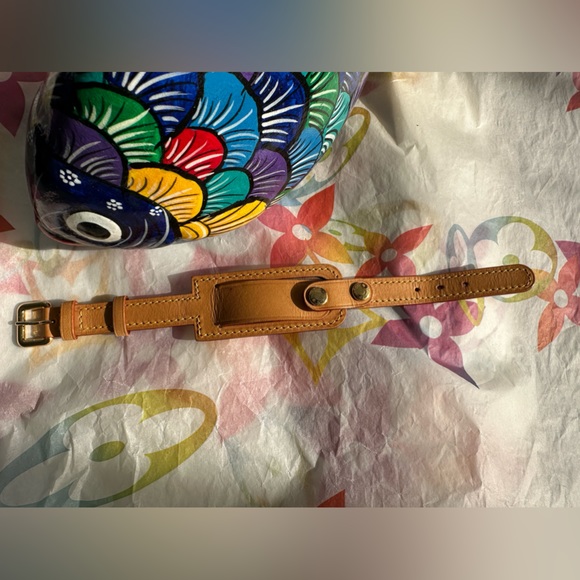 ❤️ Louis Vuitton Vachetta Porte Address Bracelet/Medical Alert/Luggage tag - Picture 7 of 17